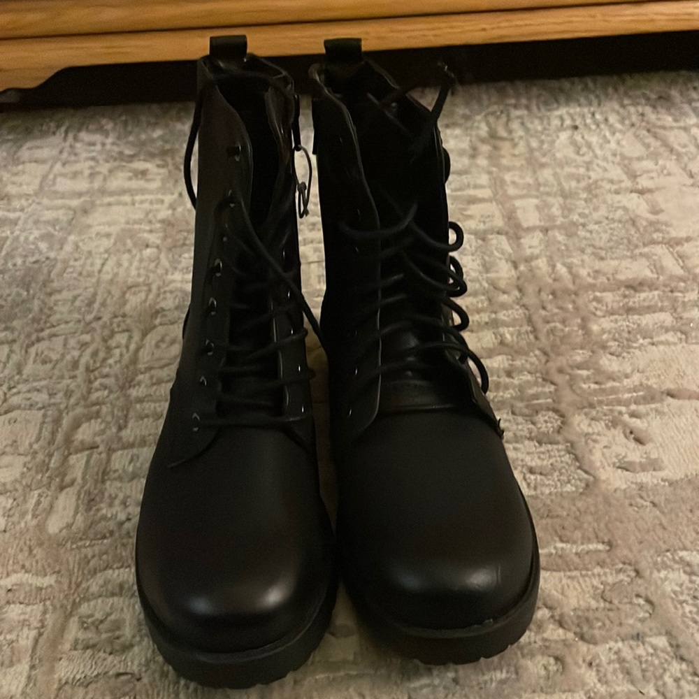 Black boots.